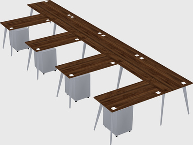 Modern l-shaped office desk