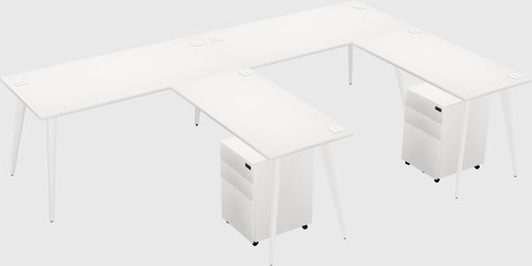 Modern L-shaped Office Desk