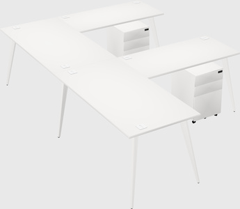 Modern l-shaped office desk