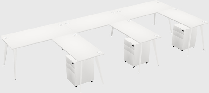 Modern L-shaped Office Desk