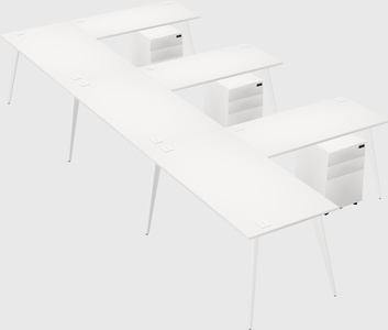 Modern l-shaped office desk