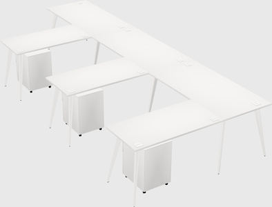 Modern l-shaped office desk