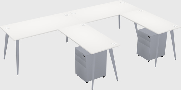 Modern L-shaped Office Desk