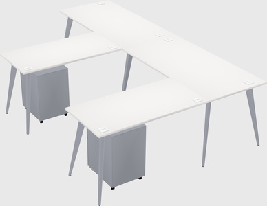 Modern l-shaped office desk