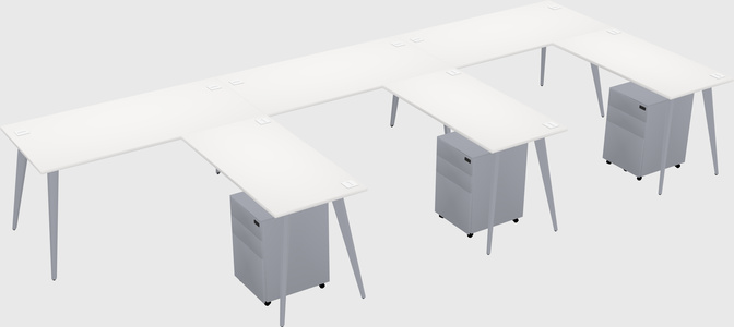 Modern L-shaped Office Desk