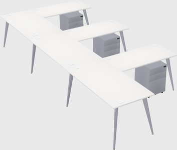 Modern l-shaped office desk