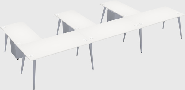 Modern l-shaped office desk