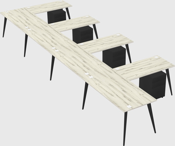 Modern l-shaped office desk