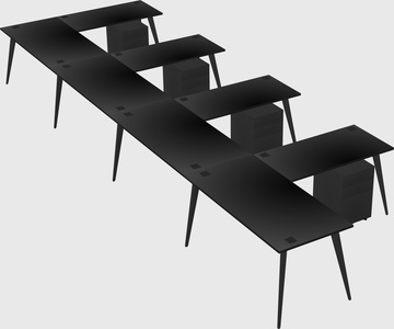 Modern l-shaped office desk
