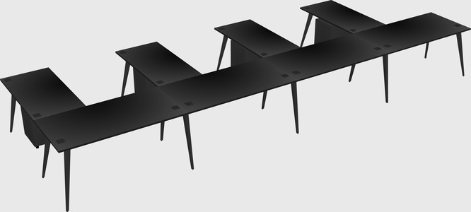 Modern l-shaped office desk