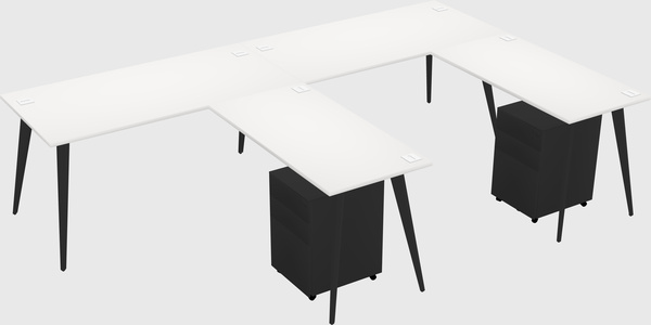 Modern L-shaped Office Desk