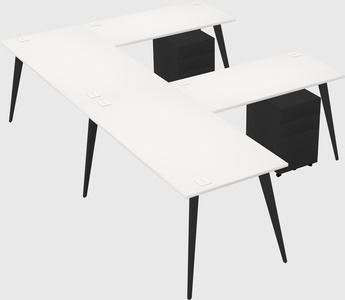 Modern l-shaped office desk