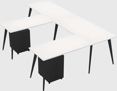Modern l-shaped office desk