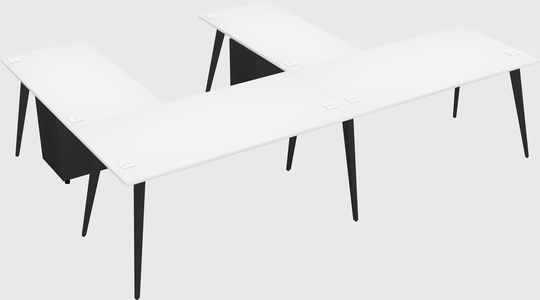Modern l-shaped office desk
