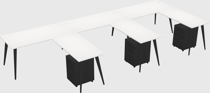 Modern L-shaped Office Desk