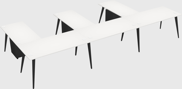 Modern l-shaped office desk