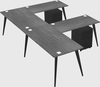 Modern l-shaped office desk