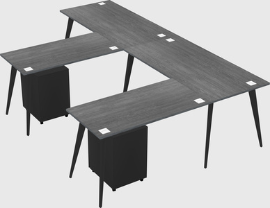 Modern l-shaped office desk