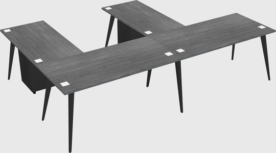 Modern l-shaped office desk