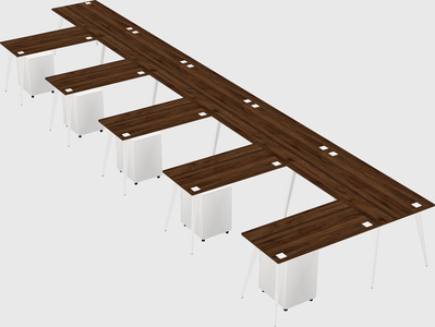 Modern l-shaped office desk