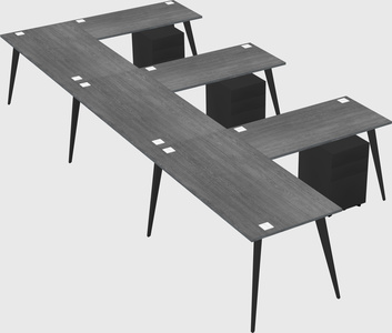 Modern l-shaped office desk