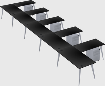 Modern l-shaped office desk
