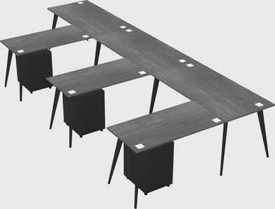 Modern l-shaped office desk