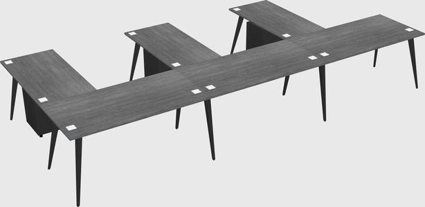 Modern l-shaped office desk