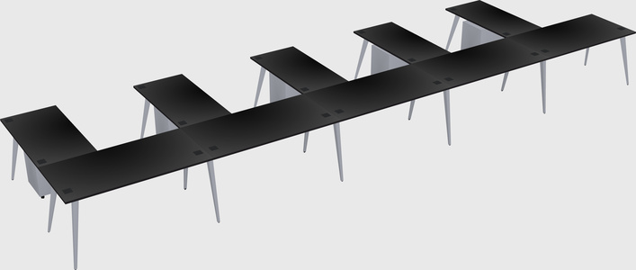 Modern l-shaped office desk