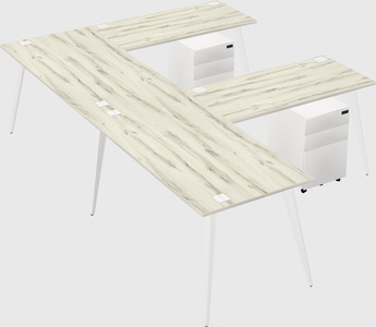 Modern l-shaped office desk