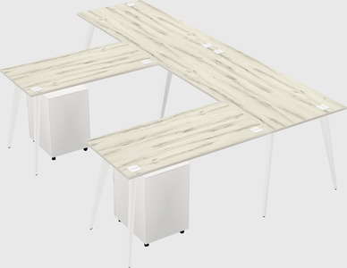 Modern l-shaped office desk