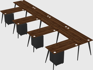Modern l-shaped office desk