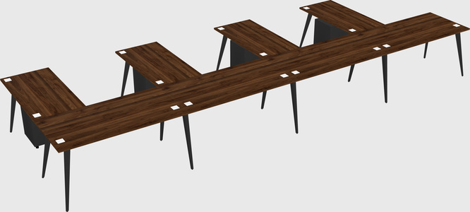 Modern l-shaped office desk