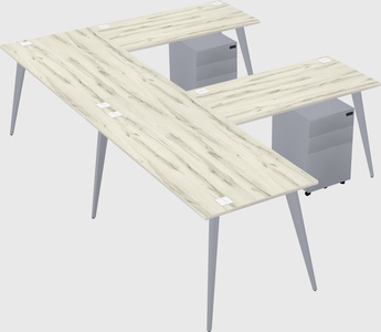 Modern l-shaped office desk
