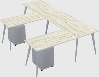 Modern l-shaped office desk