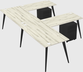 Modern l-shaped office desk