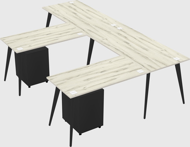 Modern l-shaped office desk