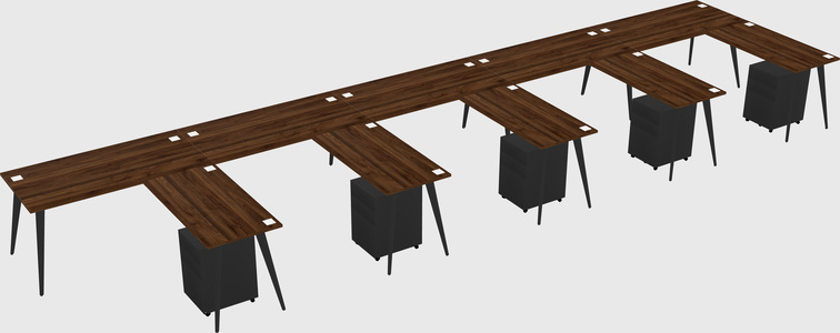 Modern L-shaped Office Desk