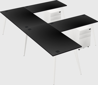 Modern l-shaped office desk