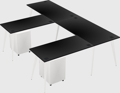 Modern l-shaped office desk