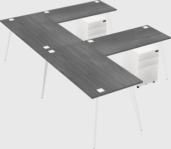 Modern l-shaped office desk