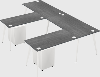 Modern l-shaped office desk