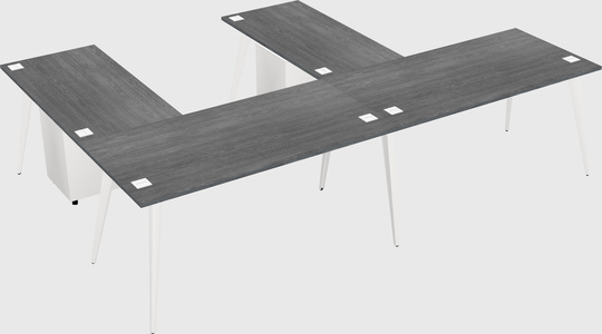 Modern l-shaped office desk