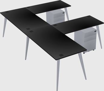 Modern l-shaped office desk