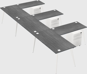 Modern l-shaped office desk