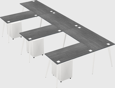 Modern l-shaped office desk
