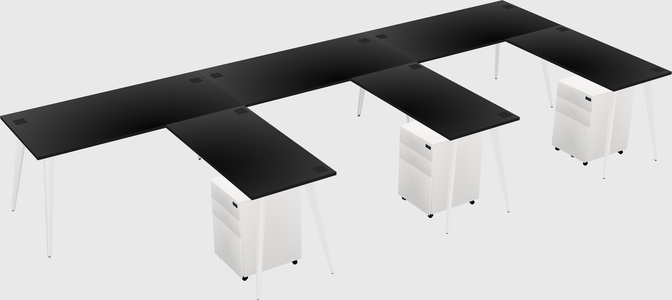 Modern L-shaped Office Desk
