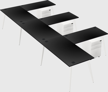 Modern l-shaped office desk