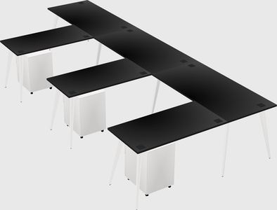 Modern l-shaped office desk