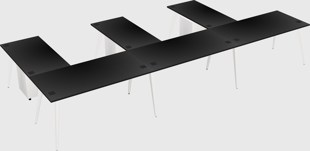 Modern l-shaped office desk